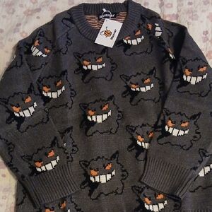 Men's Gray Sweater with Graphic Design